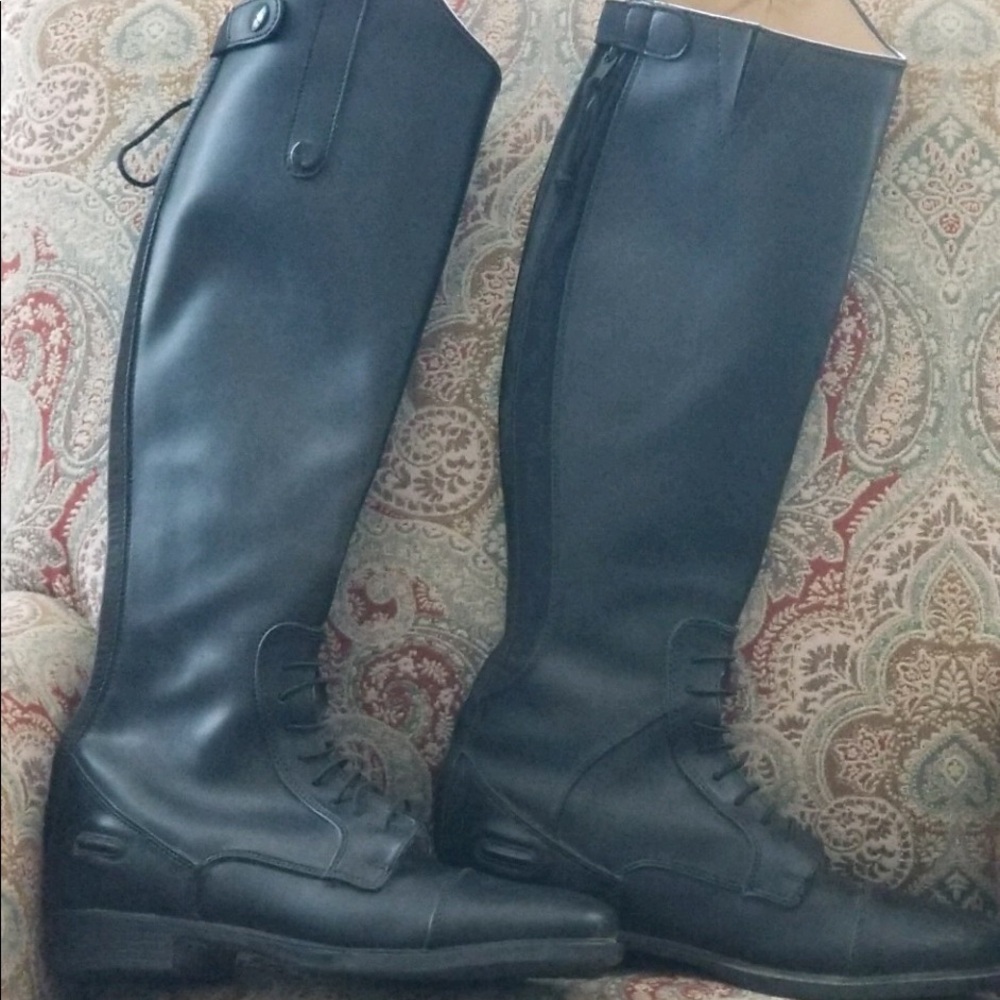 Synthetic tall field boots ladies